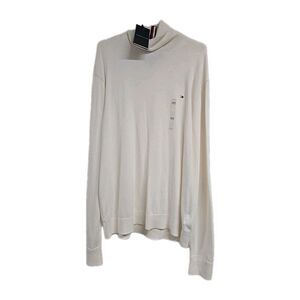 Tommy Hilfiger  Turtleneck Knit Sweater Cashmere Blend Cream Men’s Size 3XL Tall
